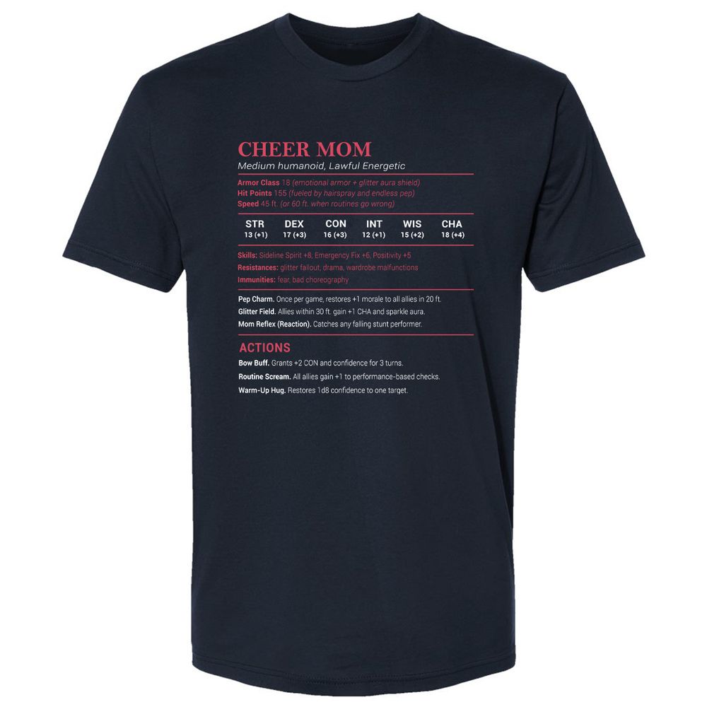 Cheer Mom Premium Unisex T-Shirt - Midnight Navy - 2