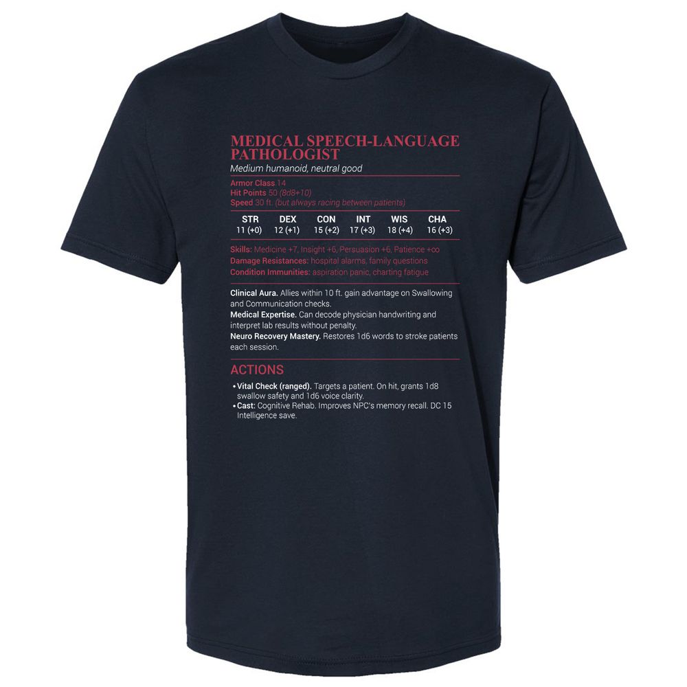 Medical SLP Premium Unisex T-Shirt - Midnight Navy - 2