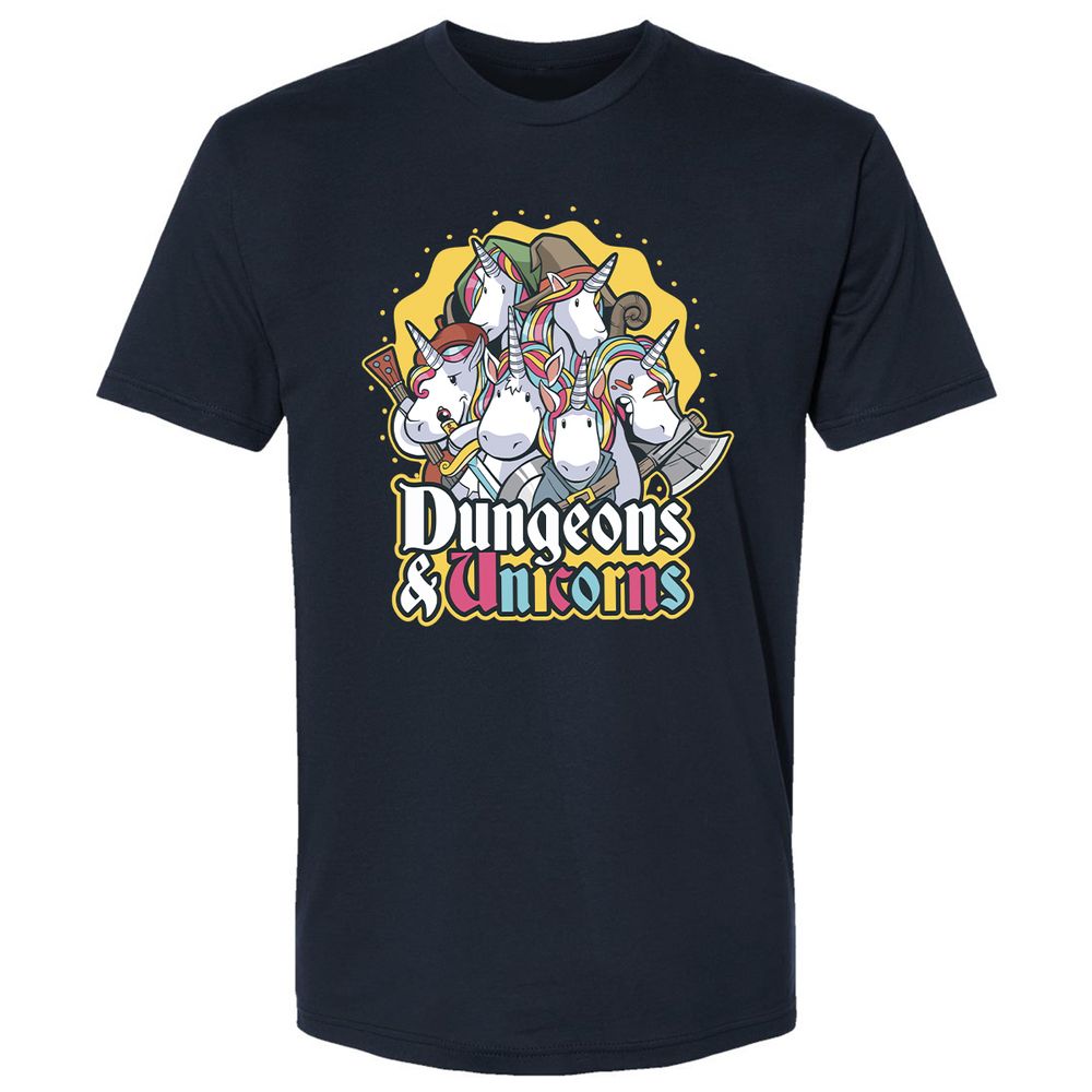 Dungeons And Unicorns Premium Unisex T-Shirt - Midnight Navy - 2