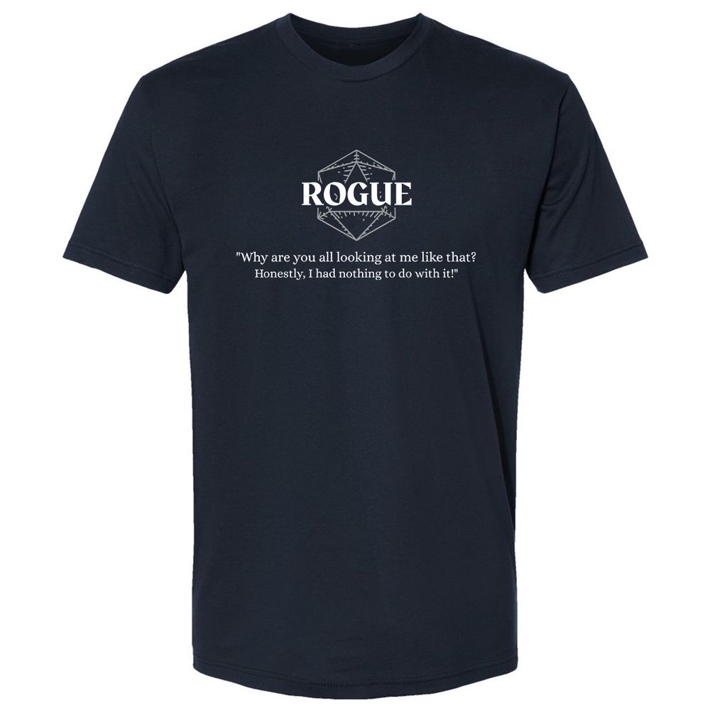 Rogue – Why Are You All Looking At Me Like That Premium Unisex T-Shirt - Midnight Navy - 2