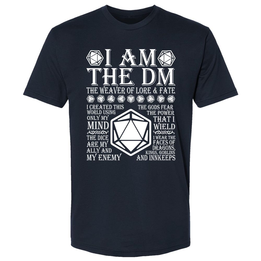 I Am The DM The Weaver Of Lore And Fate Premium Unisex T-Shirt - Midnight Navy - 2