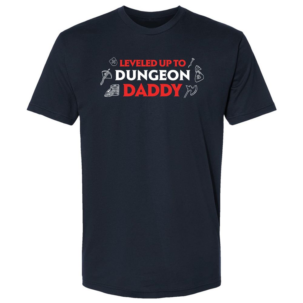 Leveled Up To Dungeon Daddy Premium Unisex T-Shirt - Midnight Navy - 2