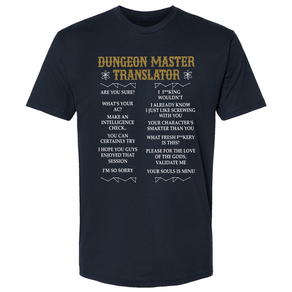 Dungeon Master Translator Premium Unisex T-Shirt - Midnight Navy - 2