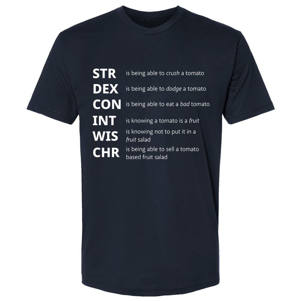 Tomato Stats – RPG Meme Edition - Midnight Navy - 2