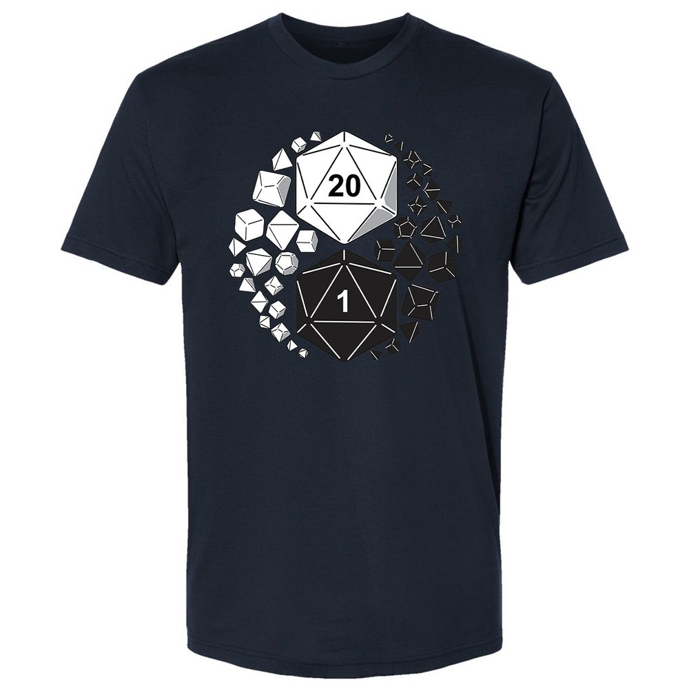 Gaming Yin Yang Premium Unisex T-Shirt - Midnight Navy - 2