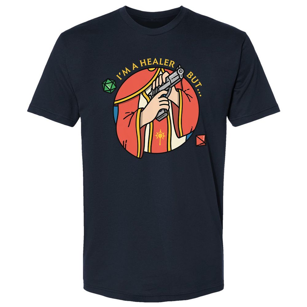 I'm A Healer But Premium Unisex T-Shirt - Midnight Navy - 2