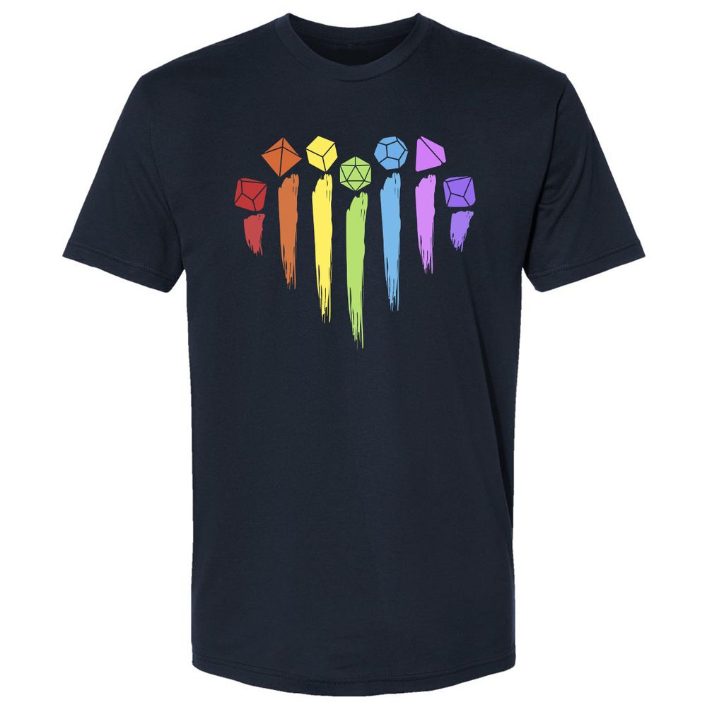 Dice Rainbow Heart Shape - Midnight Navy - 2