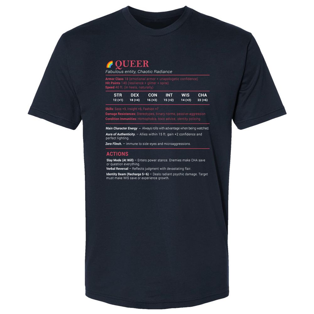 Queer Stats Premium Unisex T-Shirt - Midnight Navy - 2