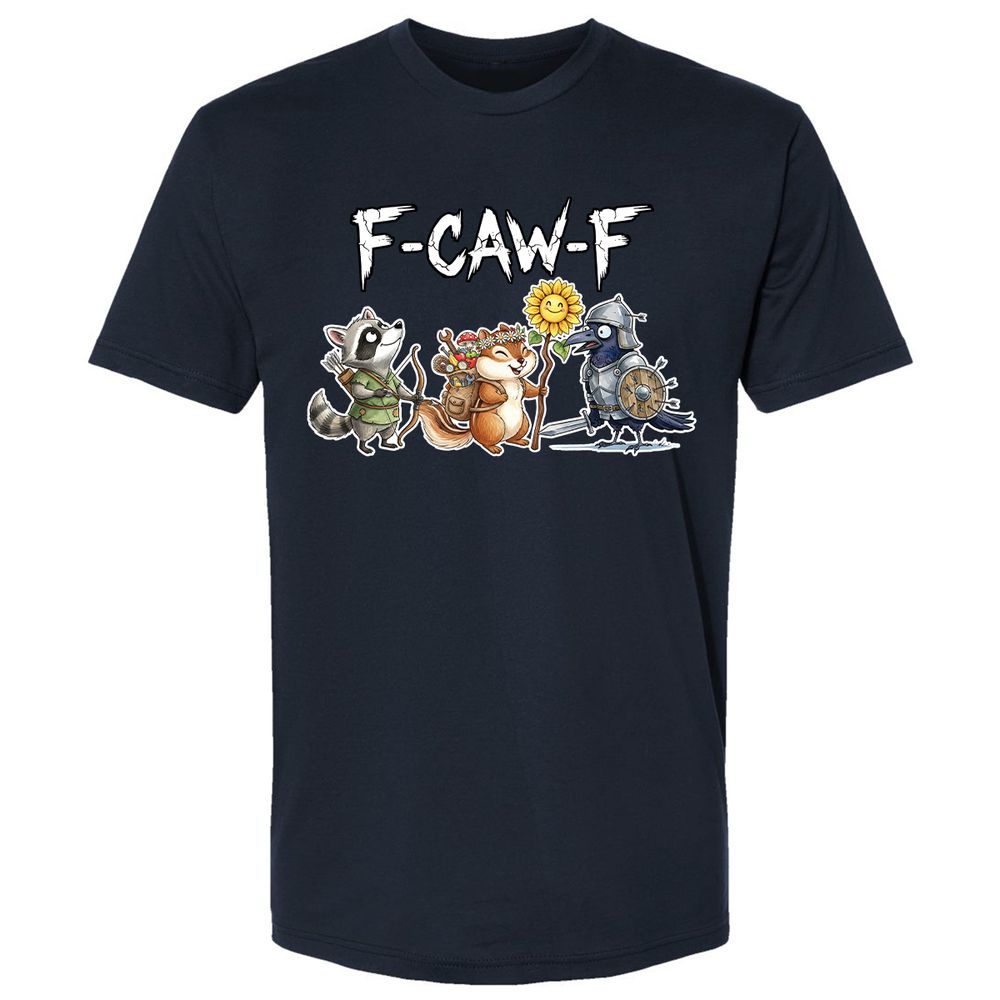 F-CAW-F Adventuring party Premium Unisex T-Shirt - Midnight Navy - 2