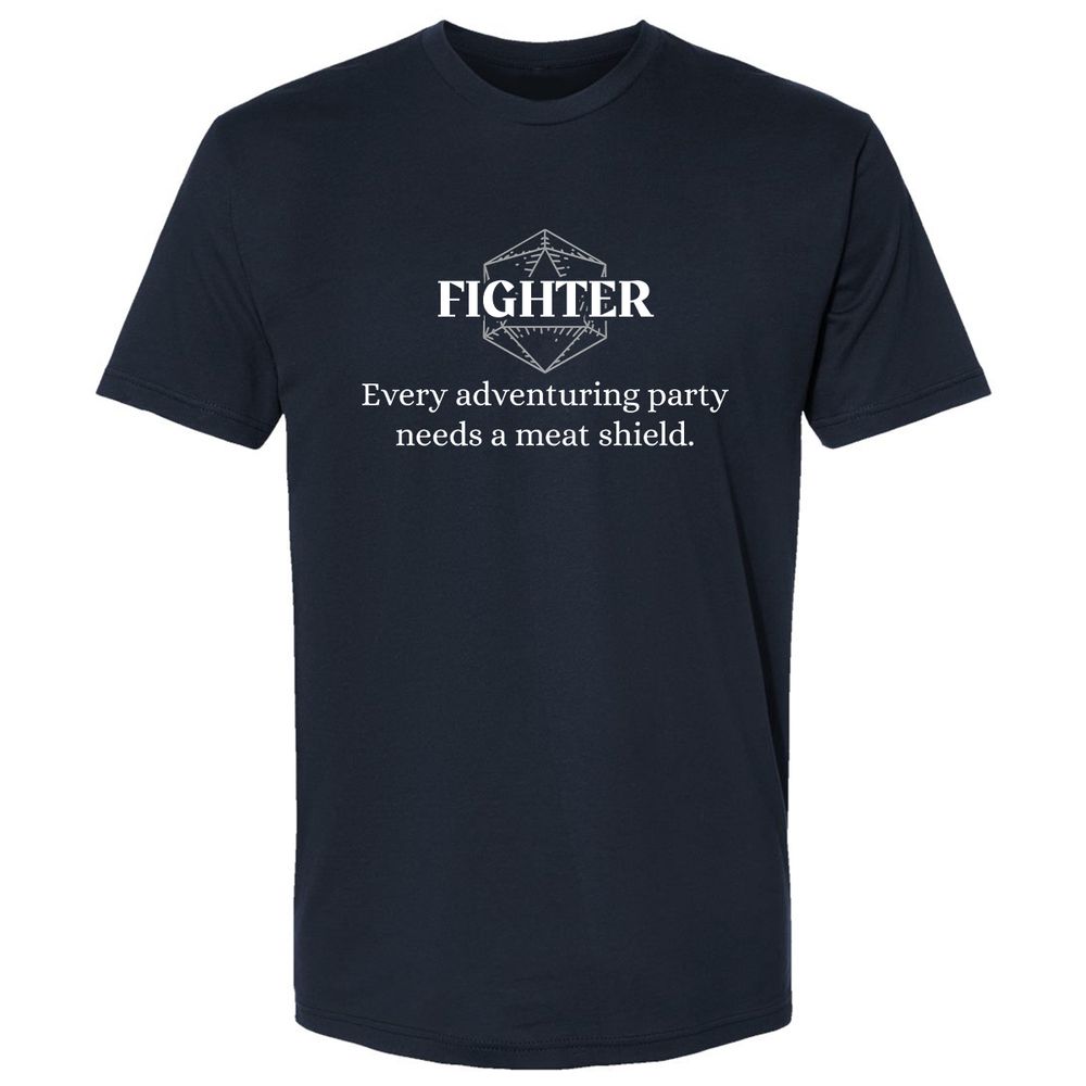 Fighter – Every Party Needs A Meat Shield Premium Unisex T-Shirt - Midnight Navy - 2