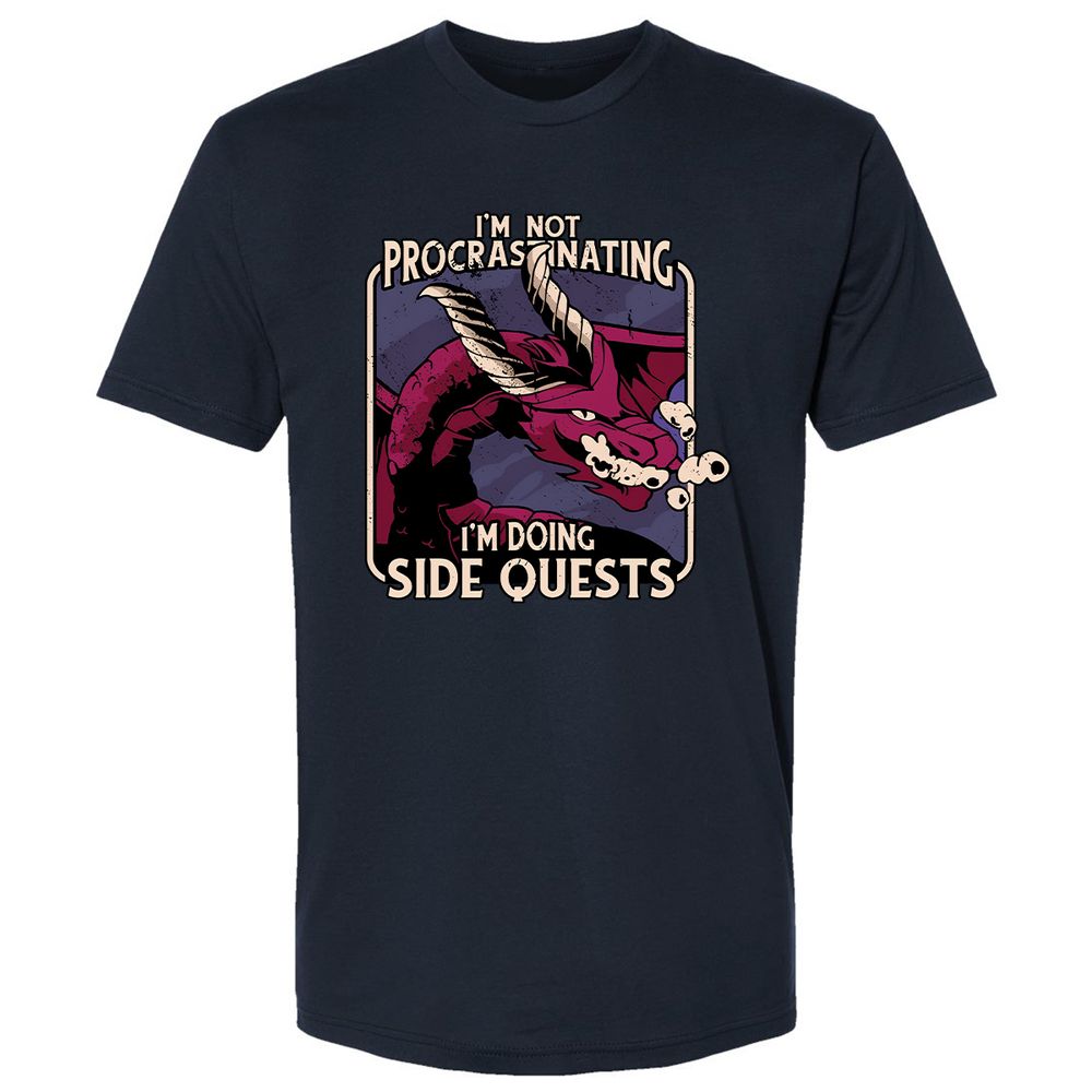Doing Side Quests Premium Unisex T-Shirt - Midnight Navy - 2