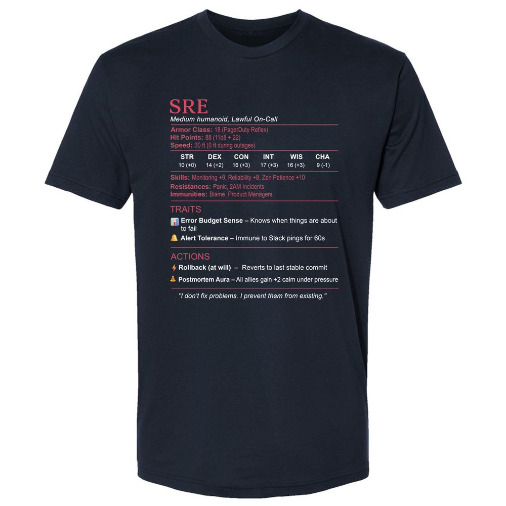 SRE Stats Premium Unisex T-Shirt - Midnight Navy - 2