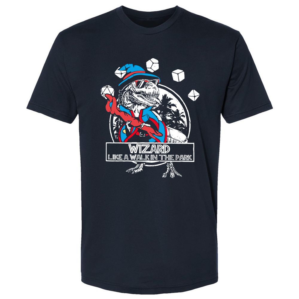 Wizard Like The Walk In The Park Premium Unisex T-Shirt - Midnight Navy - 2
