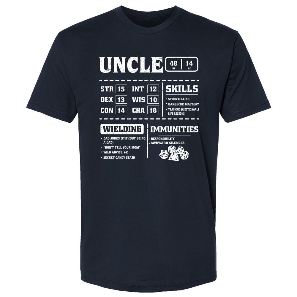 Uncle Stats Premium Unisex T-Shirt - Midnight Navy - 2