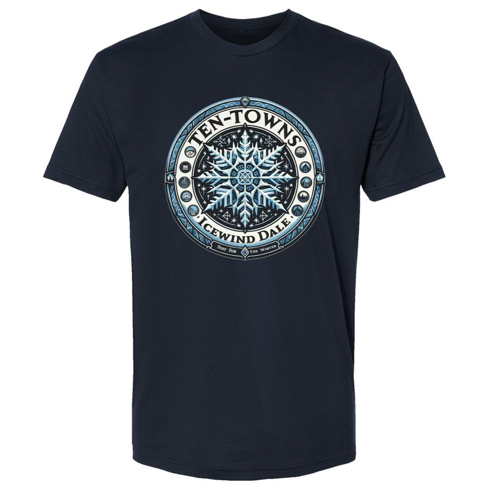 Ten-Towns Icewind Dale Premium Unisex T-Shirt - Midnight Navy - 2