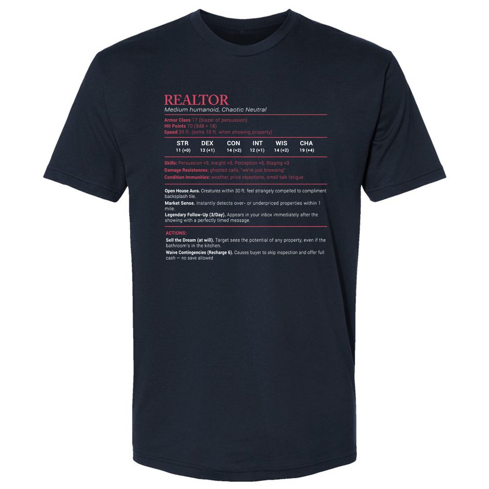 Realtor Stats Premium Unisex T-Shirt - Midnight Navy - 2