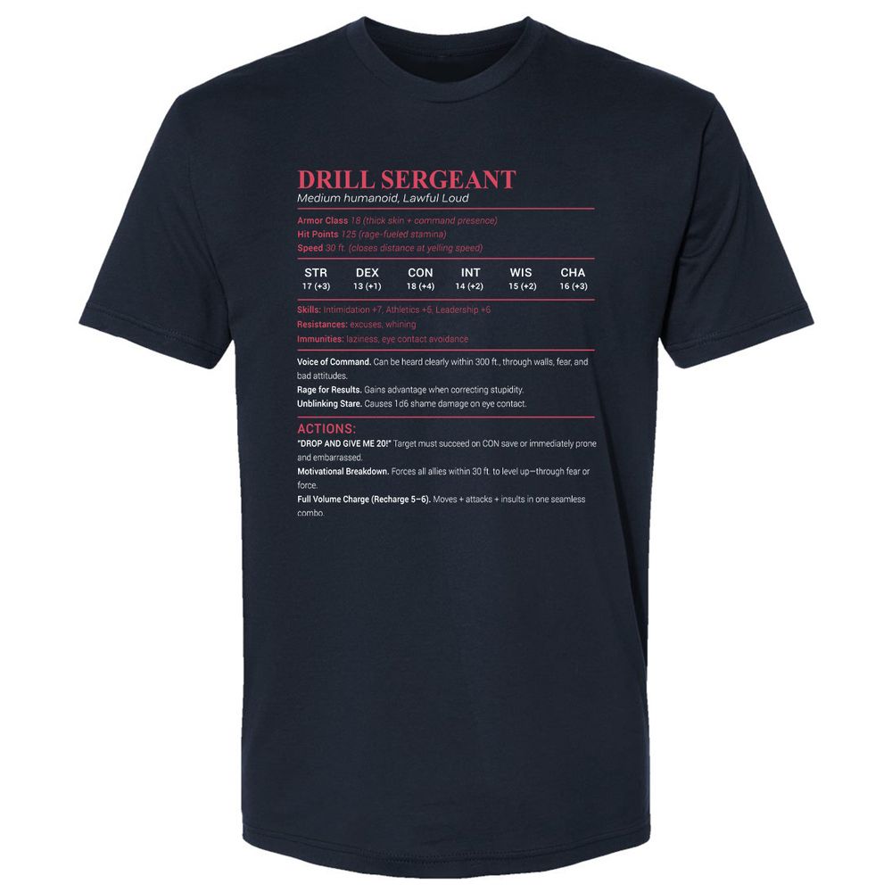 DRILL SERGEANT Premium Unisex T-Shirt - Midnight Navy - 2