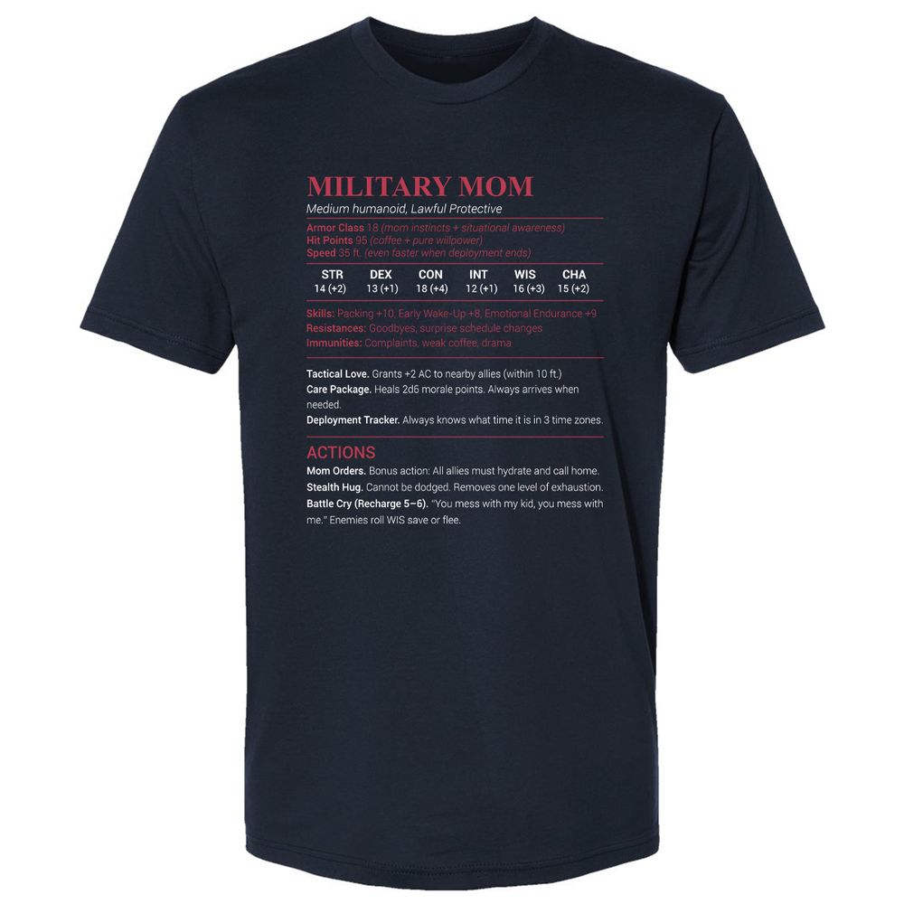 Military Mom Premium Unisex T-Shirt - Midnight Navy - 2