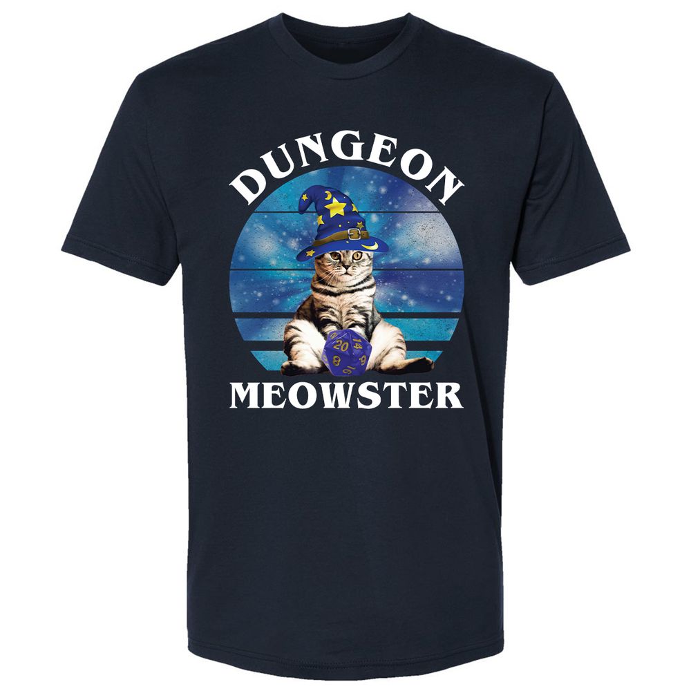 Dungeon Meowster Vintage Premium Unisex T-Shirt - Midnight Navy - 2