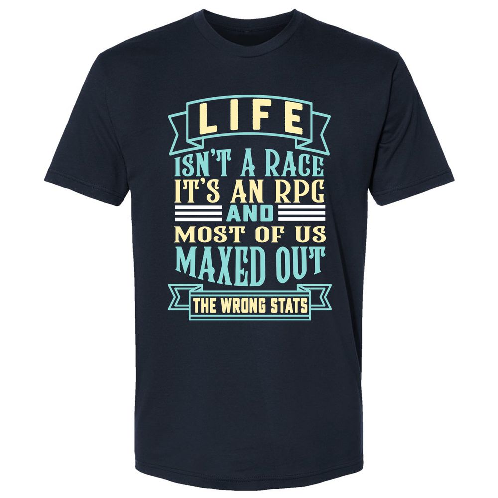 Life Is A RPG Premium Unisex T-Shirt - Midnight Navy - 2