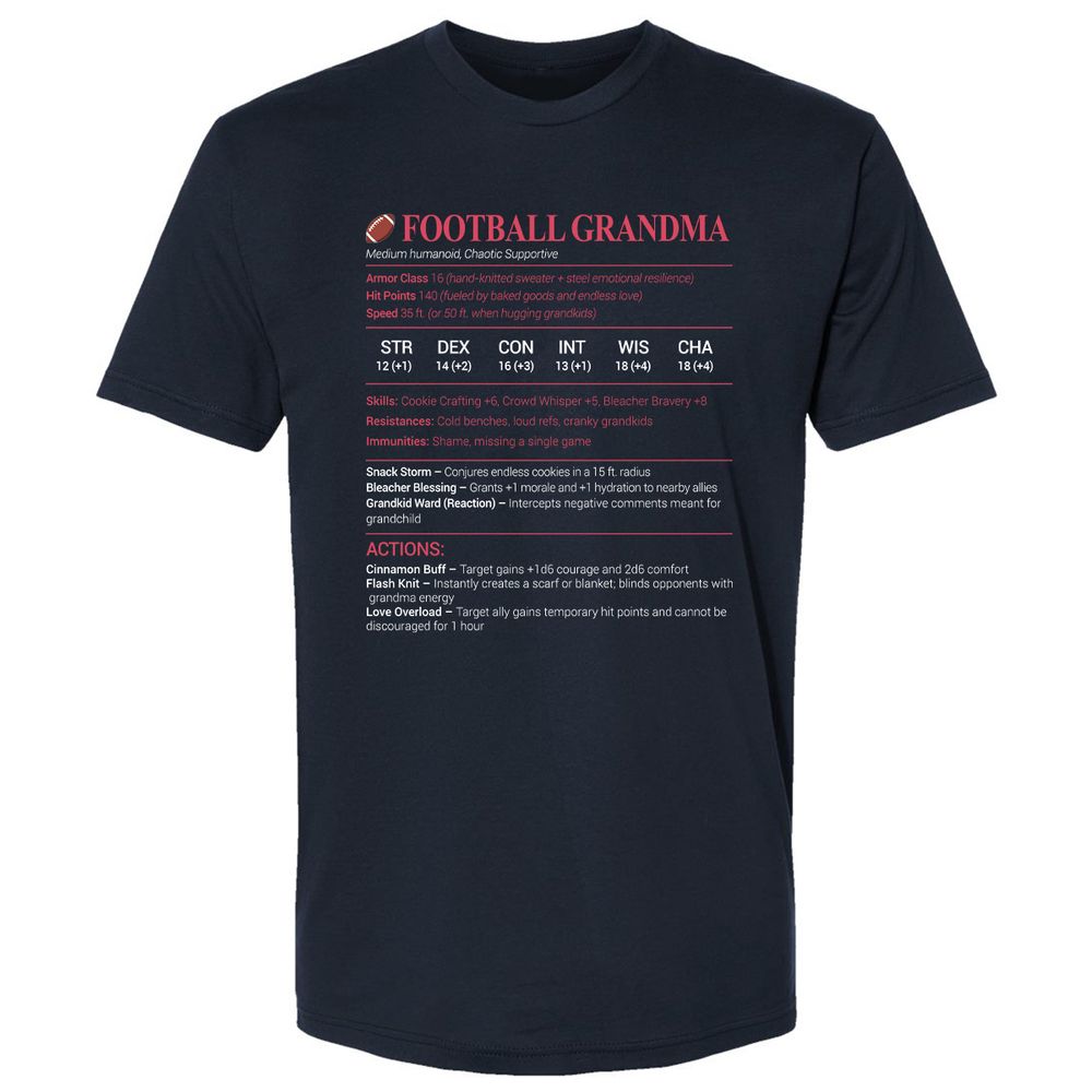 Football Grandma Premium Unisex T-Shirt - Midnight Navy - 2