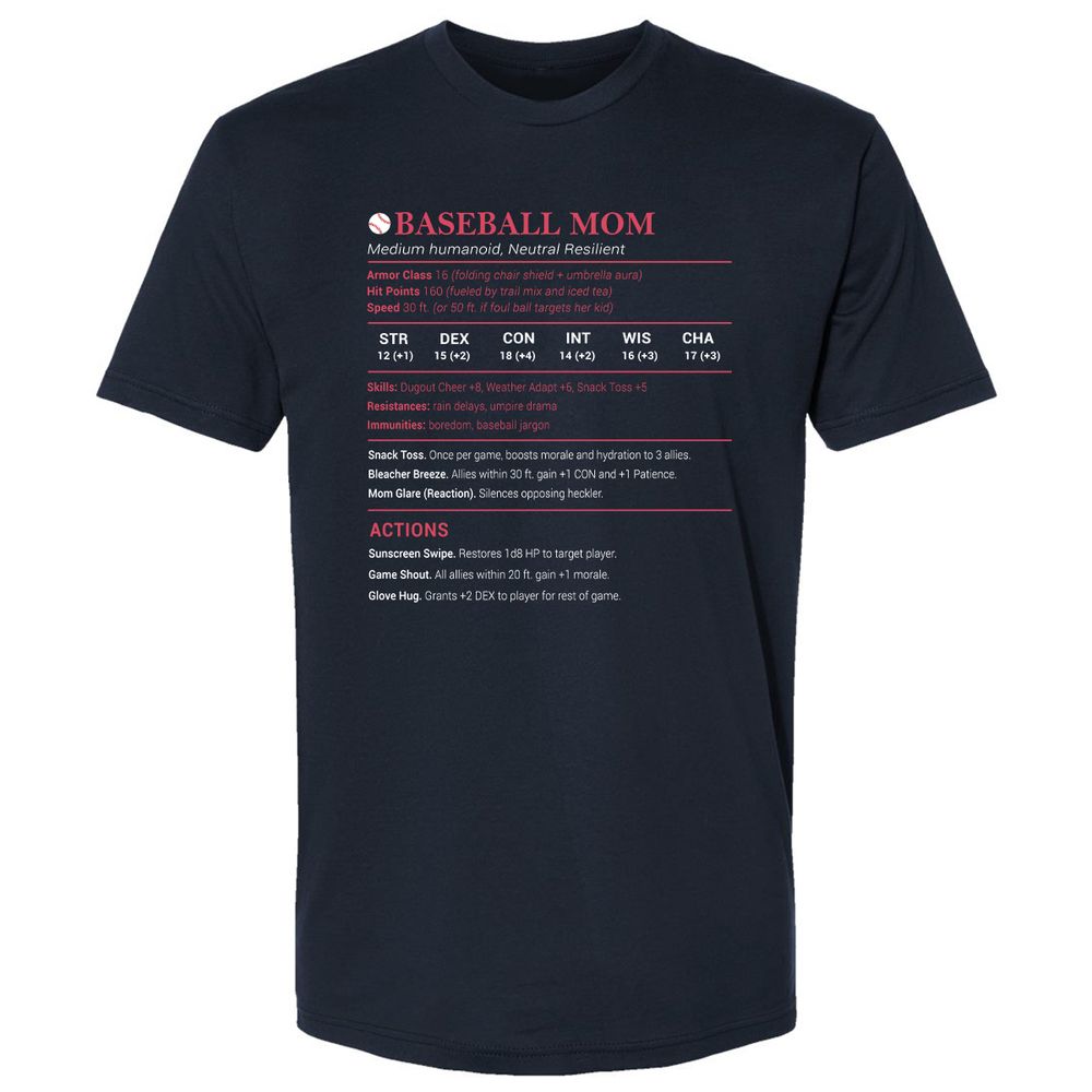 Baseball Mom Premium Unisex T-Shirt - Midnight Navy - 2