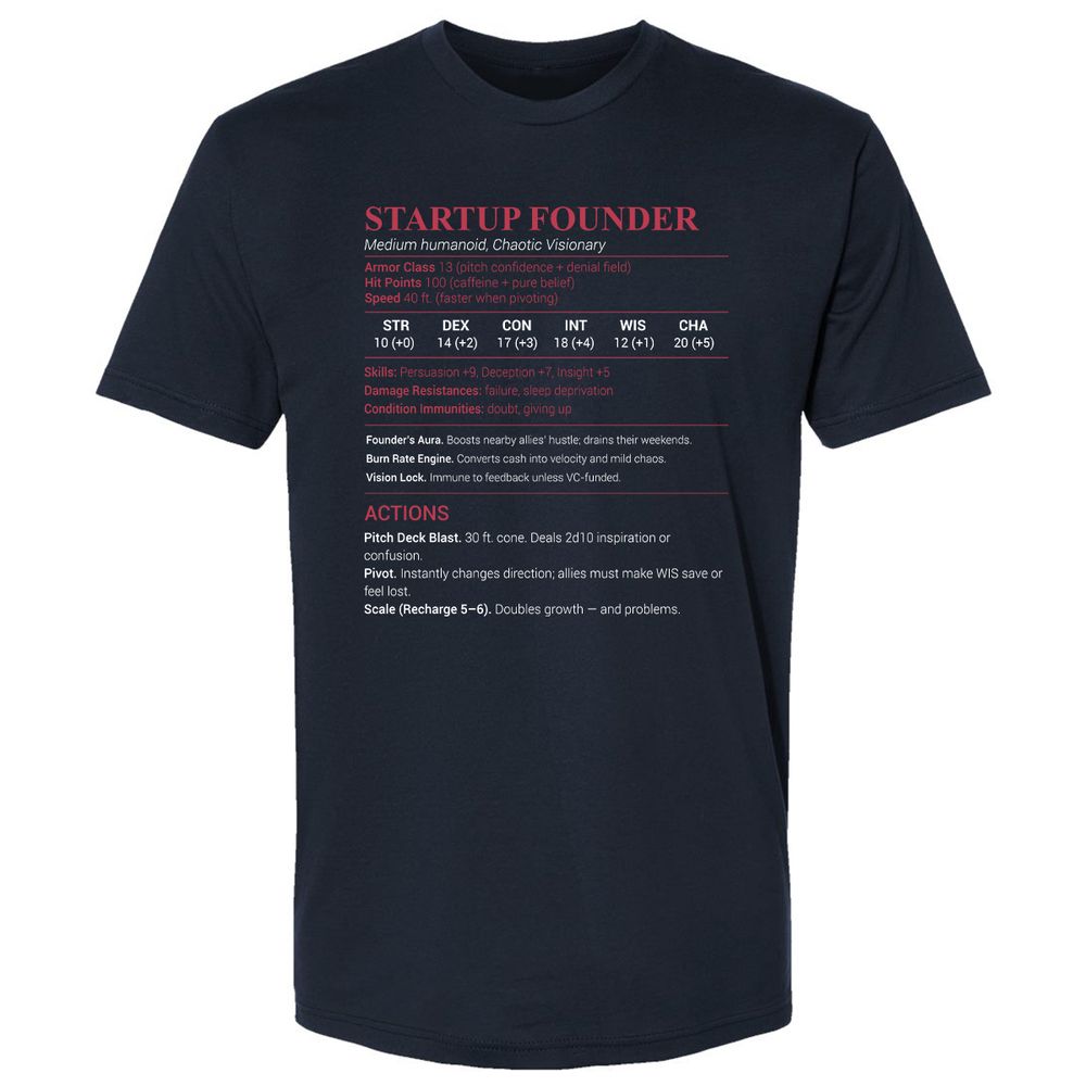 Startup Founder Premium Unisex T-Shirt - Midnight Navy - 2