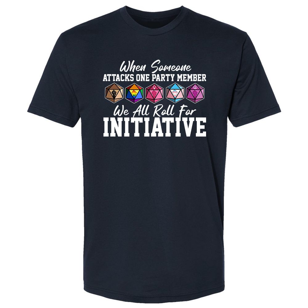 LGBT Roll For Initiative Premium Unisex T-Shirt - Midnight Navy - 2