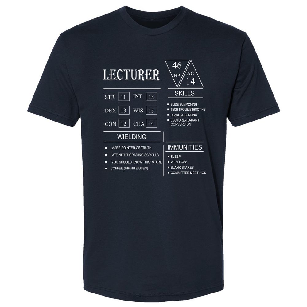 Lecturer New Premium Unisex T-Shirt - Midnight Navy - 2