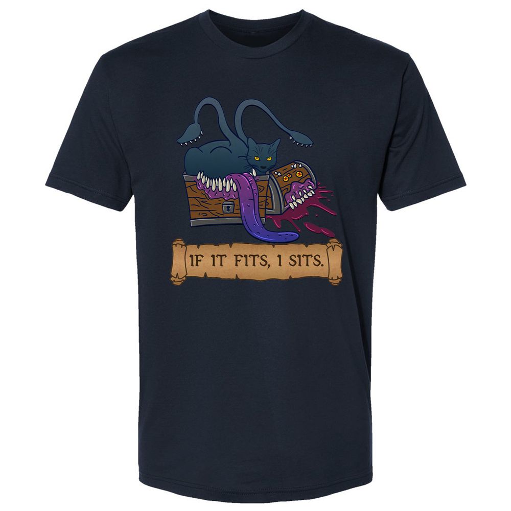If It Fits I Sits Premium Unisex T-Shirt - Midnight Navy - 2