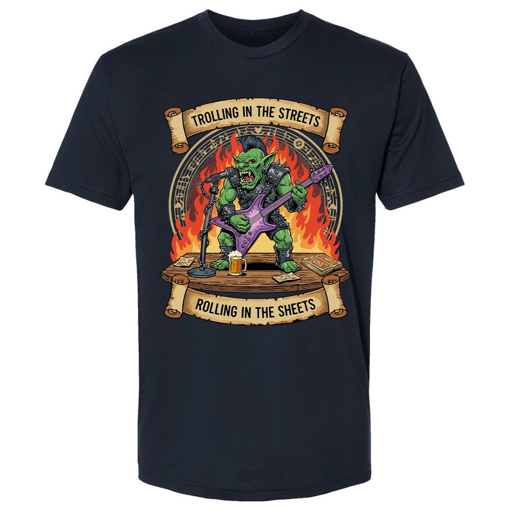 Trolling in the Streets Premium Unisex T-Shirt - Midnight Navy - 2