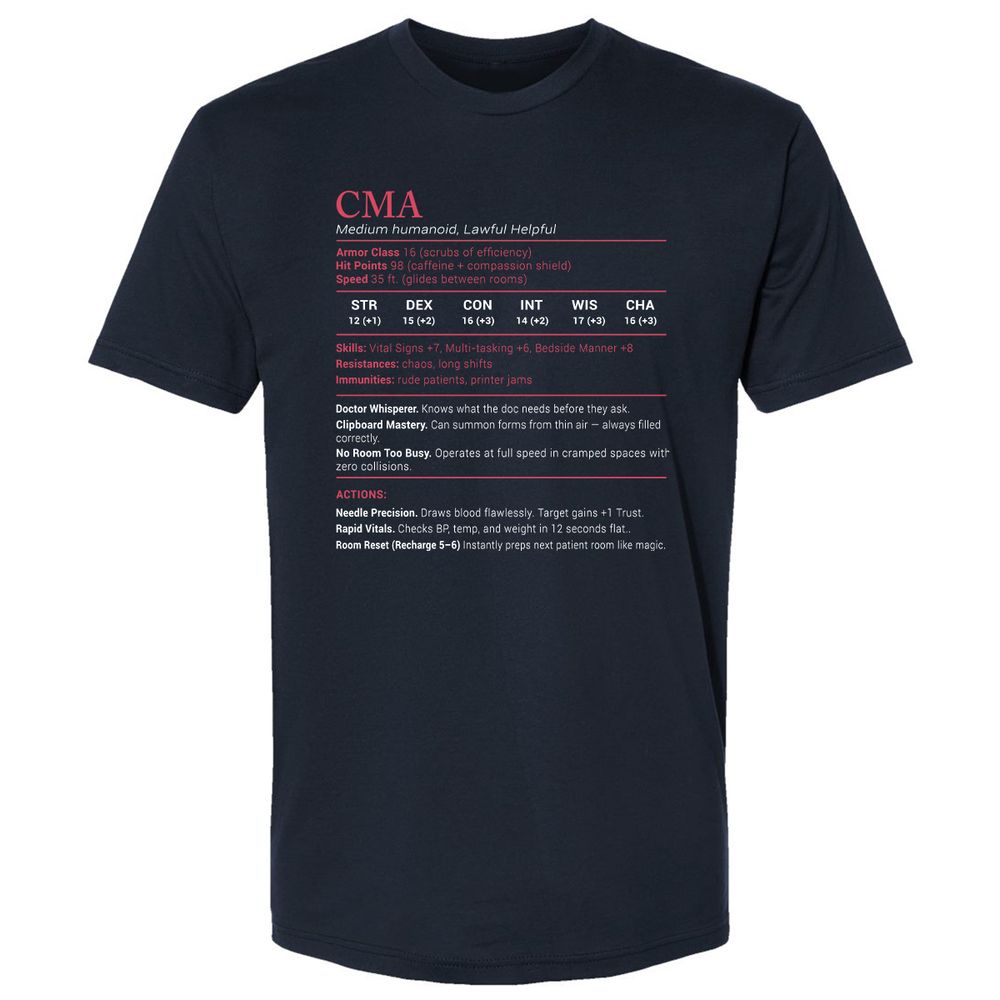 CMA Stats Premium Unisex T-Shirt - Midnight Navy - 2