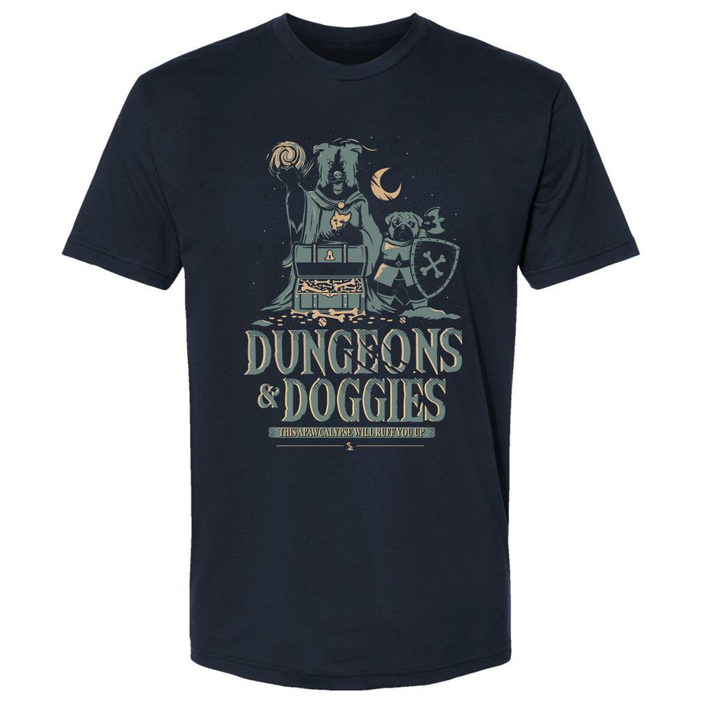 Dungeons & Doggies Premium Unisex T-Shirt - Midnight Navy - 2