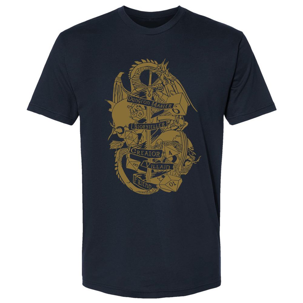 Dungeon Master Dragon Premium Unisex T-Shirt - Midnight Navy - 2