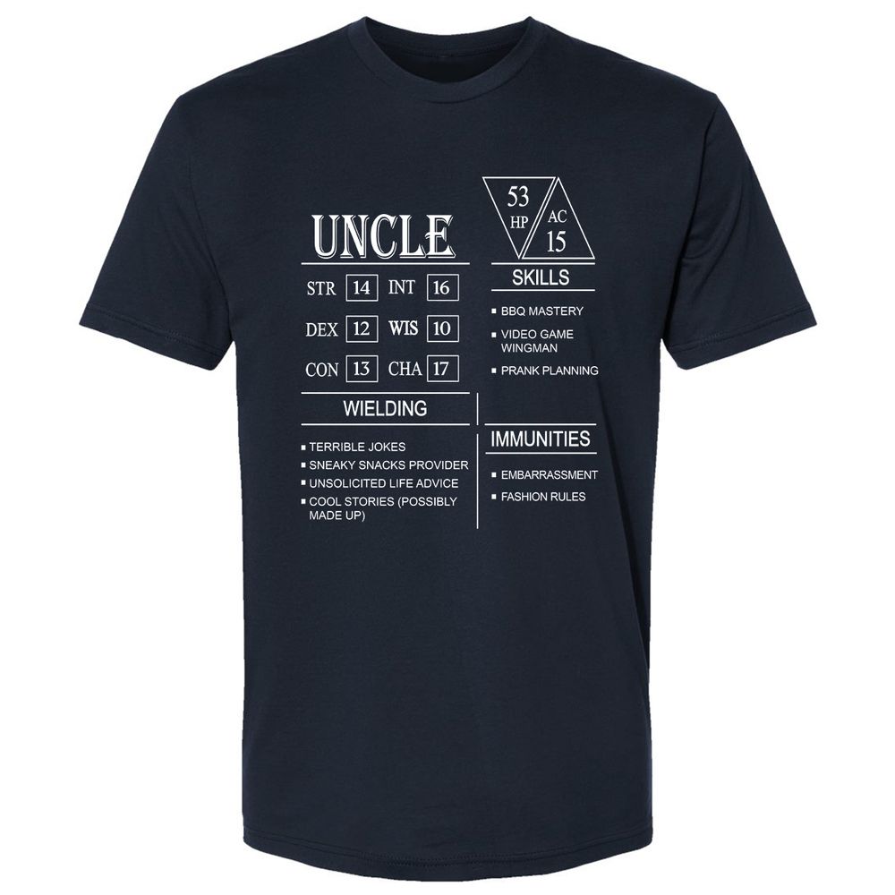 Uncle Stats Premium Unisex T-Shirt - Midnight Navy - 2