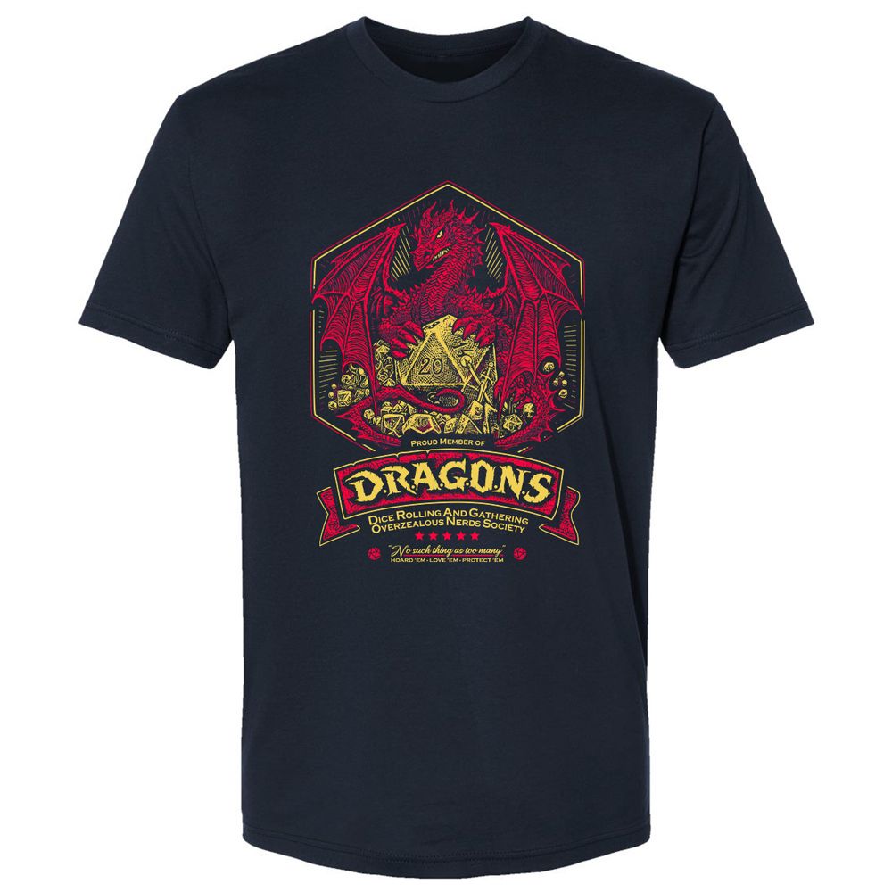 Fantasy Dragon With Dice - Midnight Navy - 2