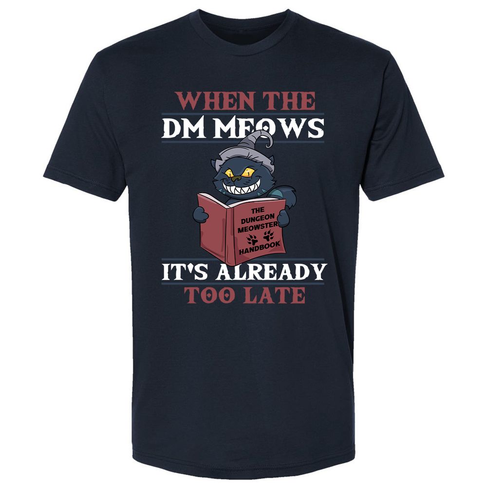 When The DM Meow Premium Unisex T-Shirt - Midnight Navy - 2