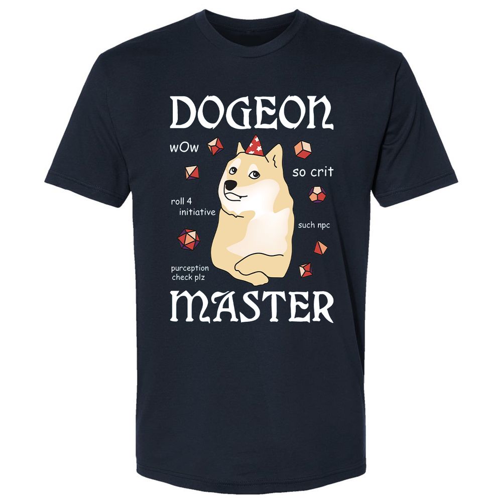 Dogeon Master Premium Unisex T-Shirt - Midnight Navy - 2