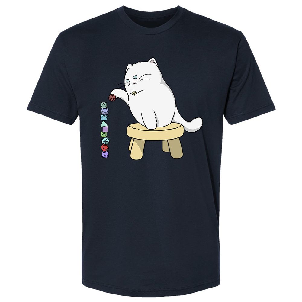 Cat Stacking Dice Premium Unisex T-Shirt - Midnight Navy - 2