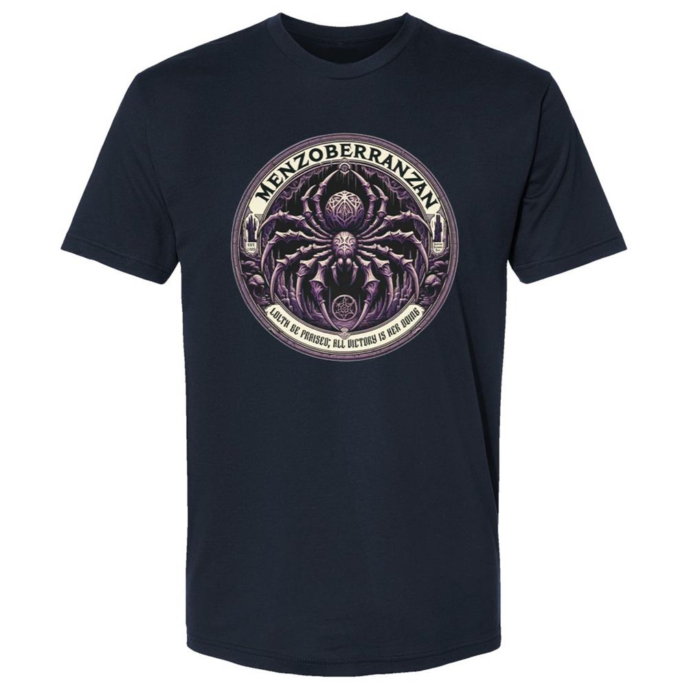 Menzoberranzan Lolth Be Praised Premium Unisex T-Shirt - Midnight Navy - 2