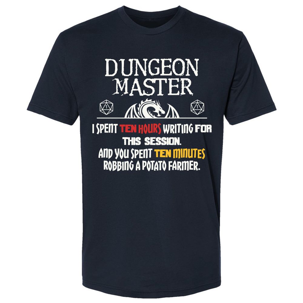 Dungeon Master Chaos Meme Premium Unisex T-Shirt - Midnight Navy - 2