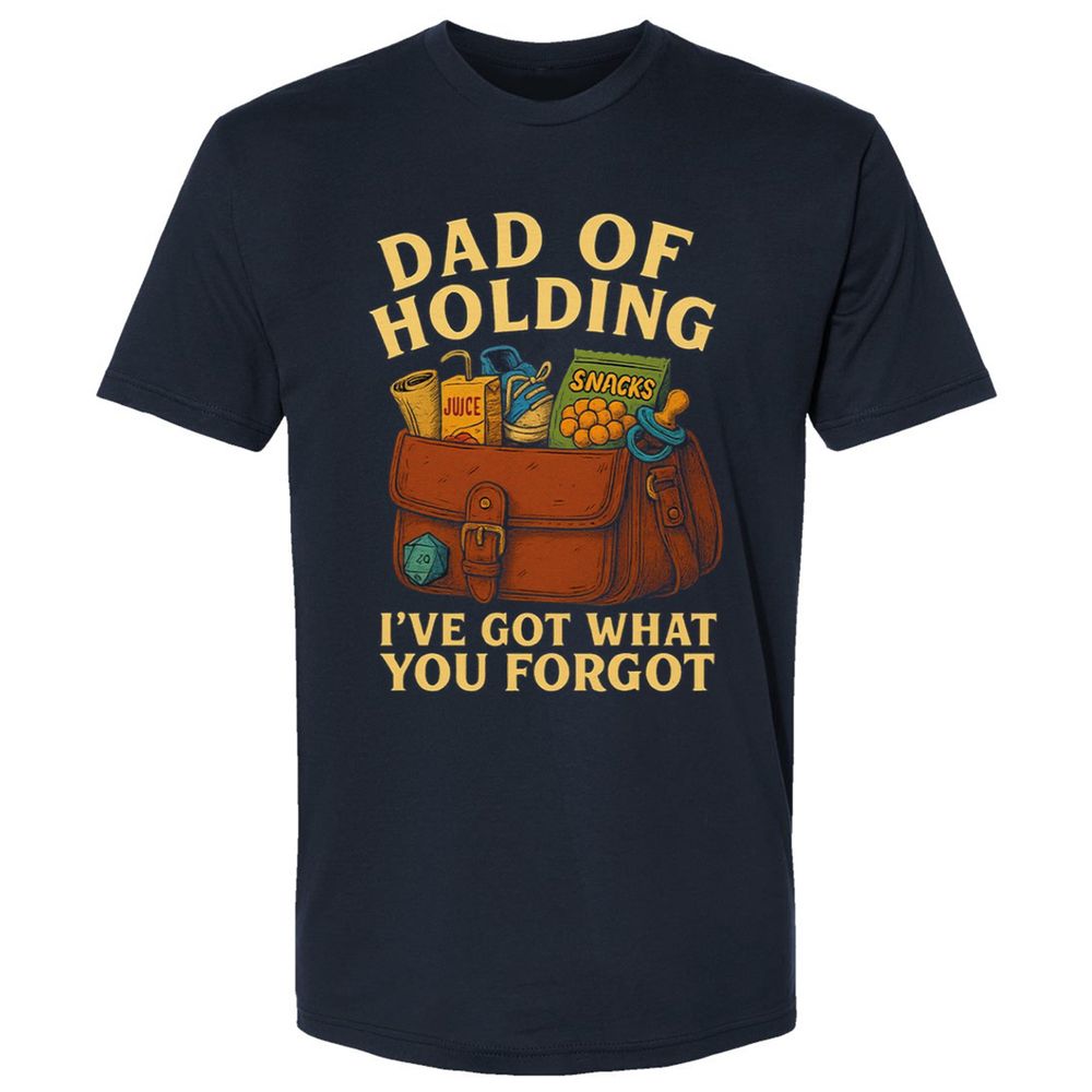 Dad Of Holding Premium Unisex T-Shirt - Midnight Navy - 2