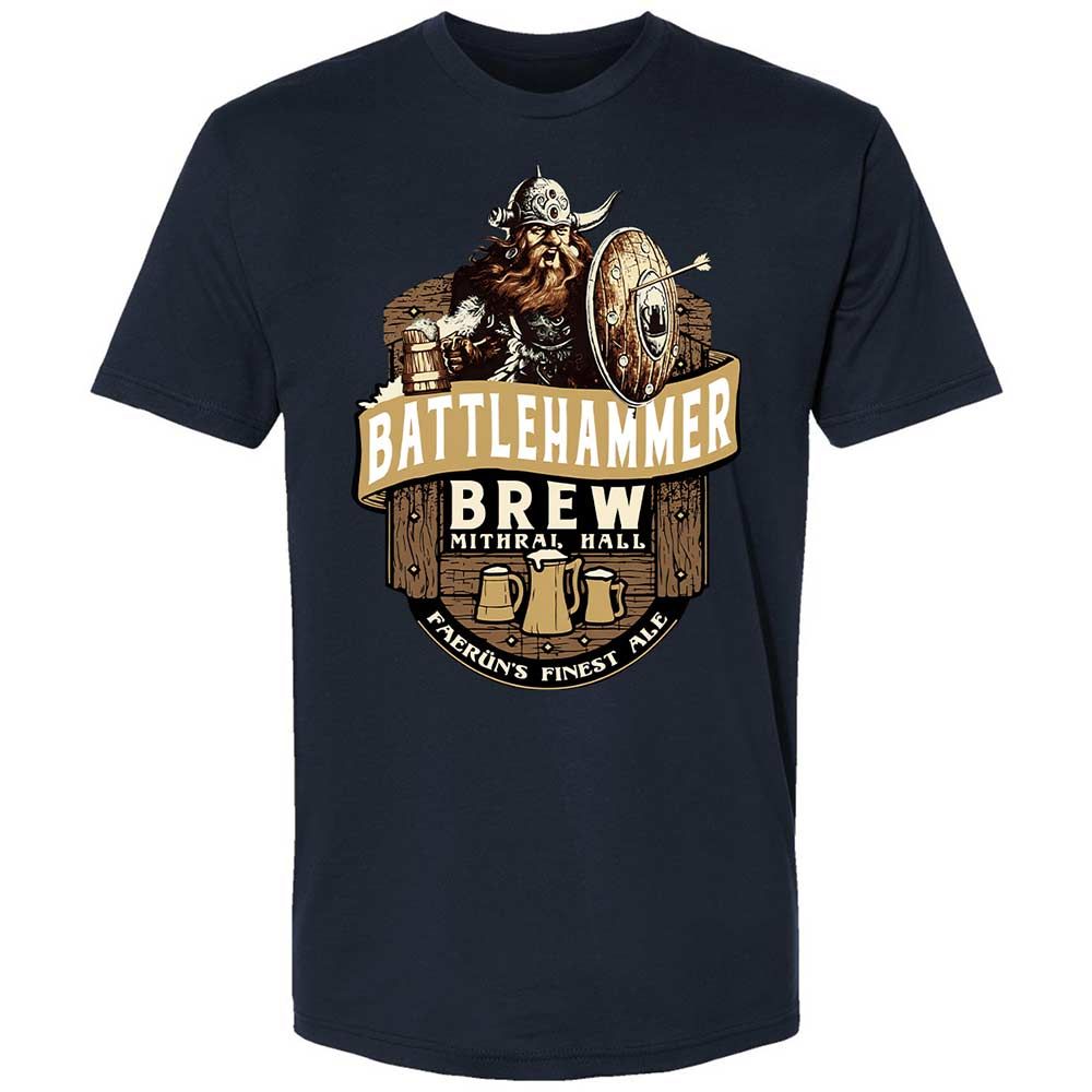 Battlehammer Brew Premium Unisex T-Shirt - Midnight Navy - 2