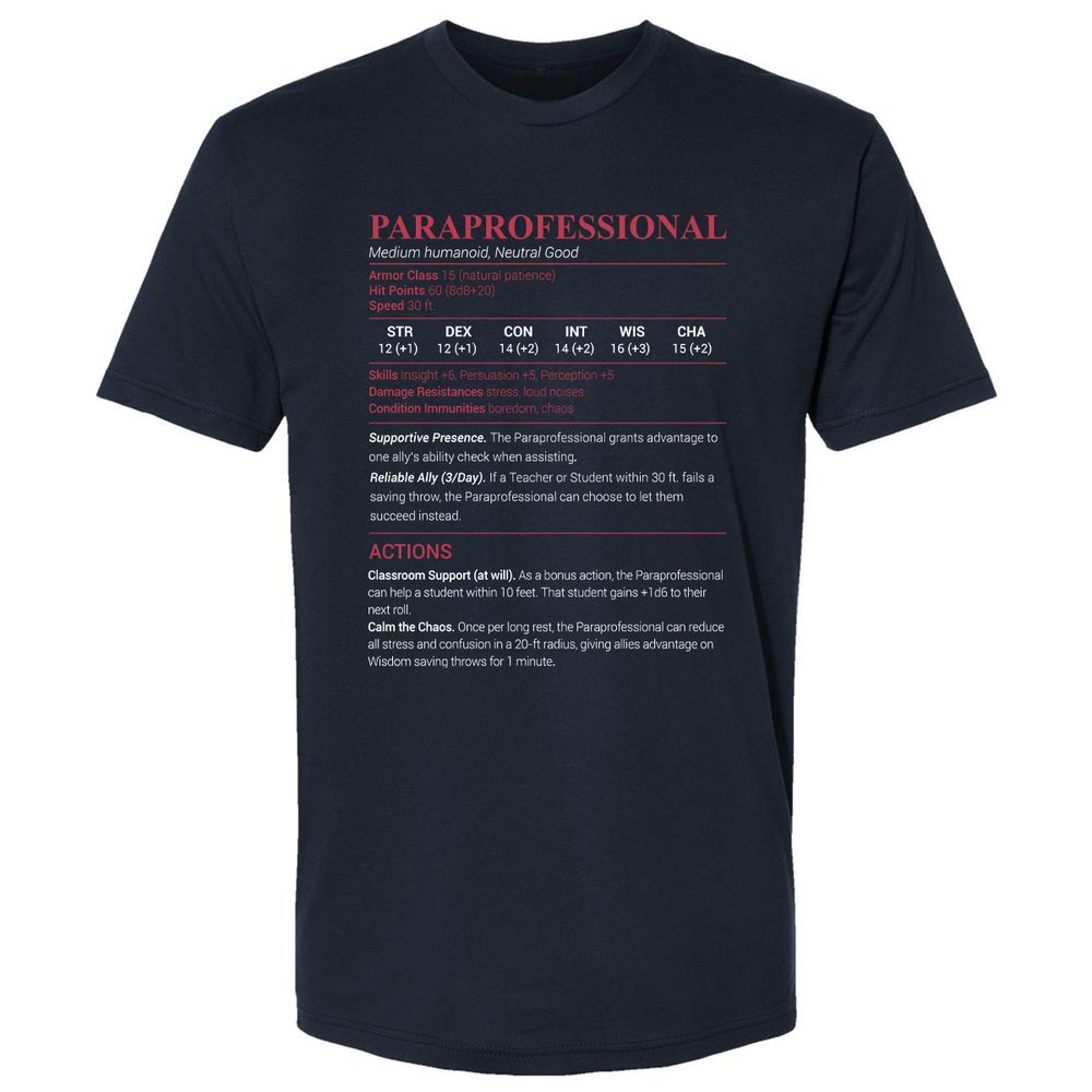 Paraprofessional Premium Unisex T-Shirt - Midnight Navy - 2
