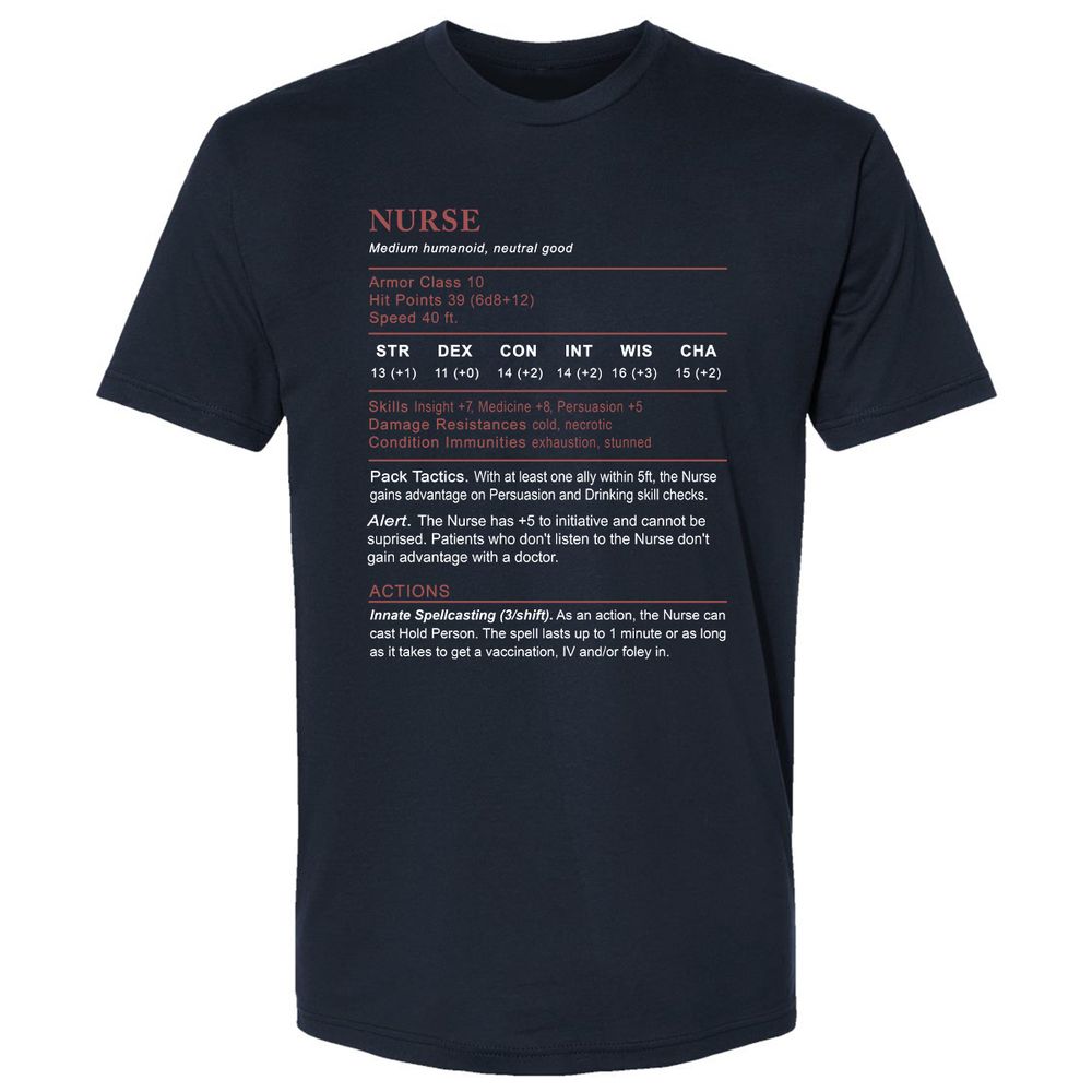 Nurse Stats 2 Premium Unisex T-Shirt - Midnight Navy - 2