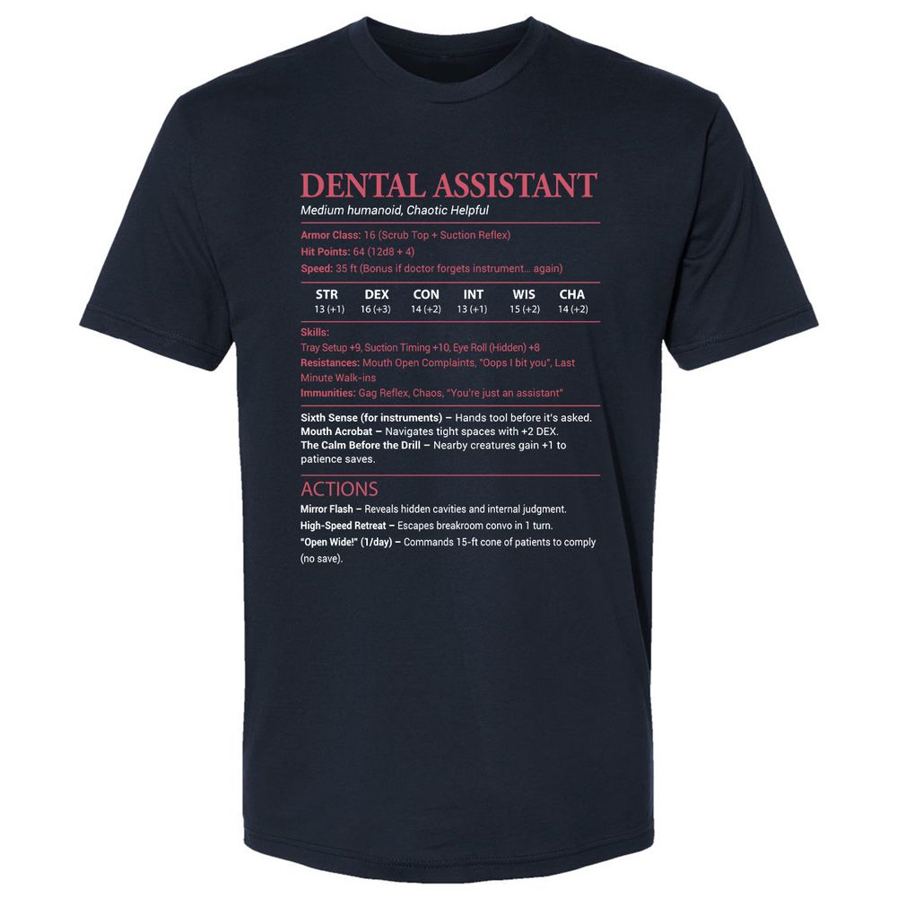 Dental Assistant Premium Unisex T-Shirt - Midnight Navy - 2