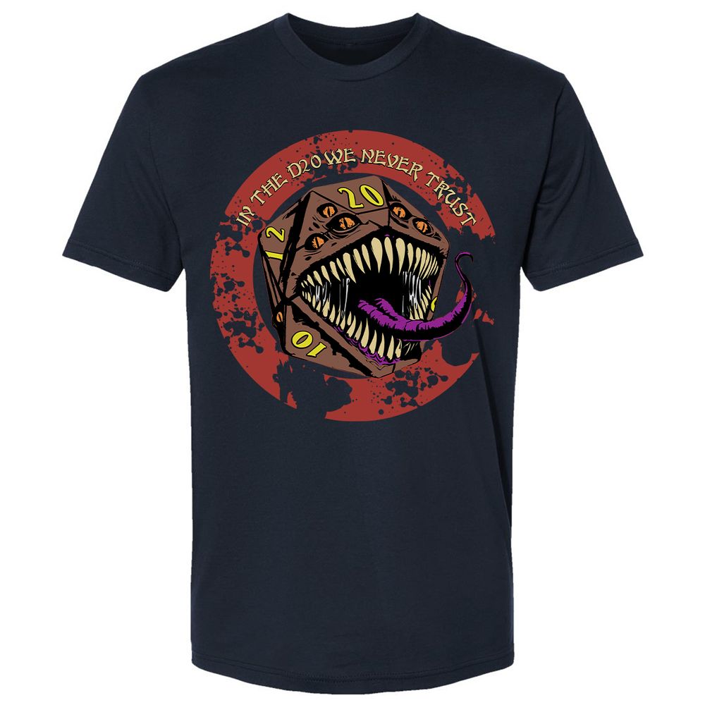 In The D20 We Never Trust Premium Unisex T-Shirt - Midnight Navy - 2