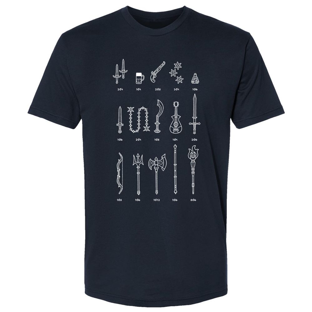 Damage Dealer RPG Premium Unisex T-Shirt - Midnight Navy - 2