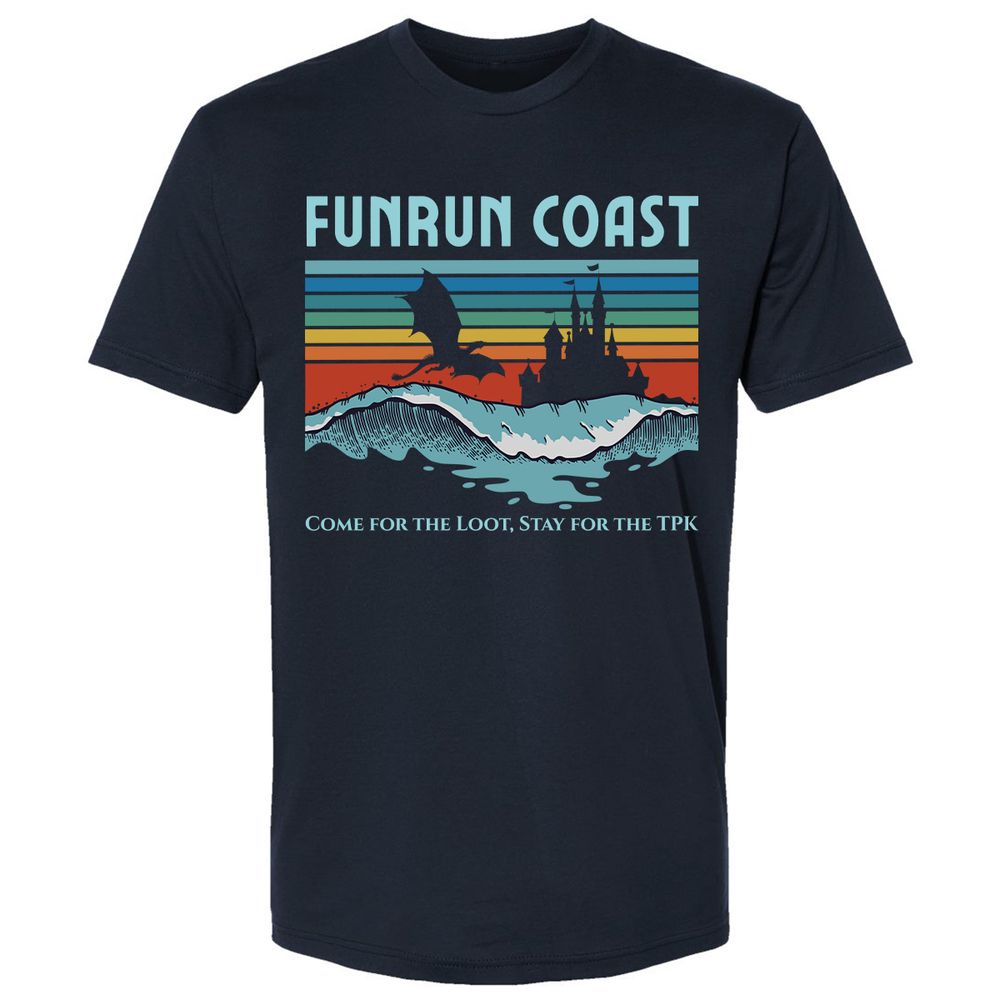 FUNRUN COAST Premium Unisex T-Shirt - Midnight Navy - 2