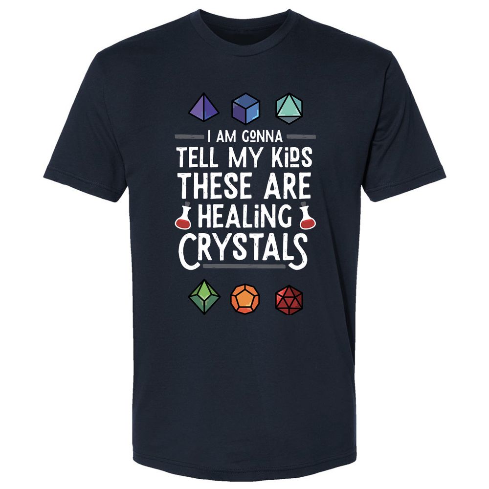 Healing Crystals Premium Unisex T-Shirt - Midnight Navy - 2